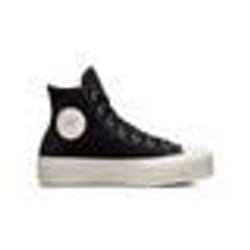 Chaussures Converse Chuck Taylor All Star Lift Hi pour Femme - Noir - Canvas - Lacets - Plat