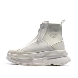 Basket Converse RUN STAR LEGACY CHELSEA LUXE - CONVERSE - Cuir - Blanc - Mixte - Zip - Plat