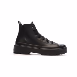 Baskets Noires Femme Converse All Star Lugged Lift Platform Leather