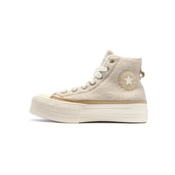 CONVERSE CHUCK TAYLOR ALL STAR LIFT PLATFORM FAUX MOHAIR COULEUR BEIGE EGRTPCDN