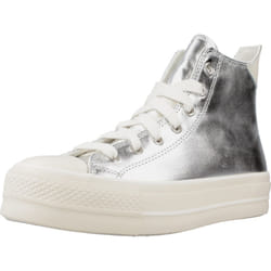 Converse modèle Chuck Taylor All Star Lift Platform Metallic Argent