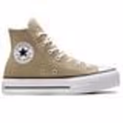 Chaussures Femme Converse Chuck Taylor All Star Lift - Marron - Lacets - Textile