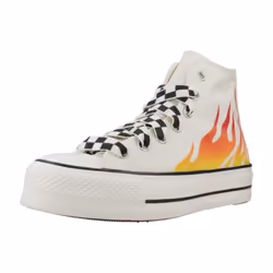 Converse modèle Chuck Taylor All Star Lift Platform Flames Blanc