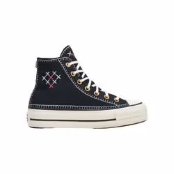 Sneakers Compensées Ctas Lift Hi Egret Textile Noir