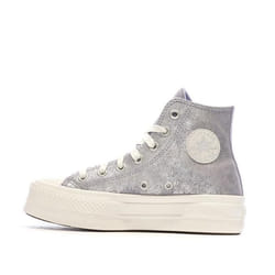 Converse modèle Chuck Taylor All Star Lift Platform Suede Shimmer Hi Violet - 40