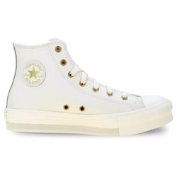 Converse modèle Chuck Taylor All Star Eva Lift Leather+gold Blanc