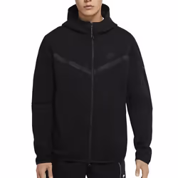 Veste de survêtement - Nike - TECH FLEECE FULL ZIP HOODIES - Noir - Capuche à 4 panneaux - Poche zippée