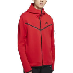 Veste de survêtement - Nike - TECH FLEECE FULL ZIP HOODIES - Rouge - Manches longues - Homme