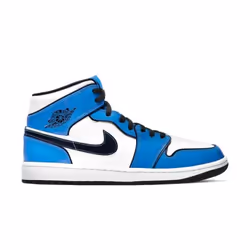 Baskets - NIKE - Air Jordan 1 Mid SE - Bleu - Homme - Lacets