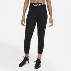 Legging court taille mi-haute à empiècements en mesh Nike Pro pour femme - Noir