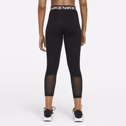 Legging court taille mi-haute à empiècements en mesh Nike Pro pour femme - Noir
