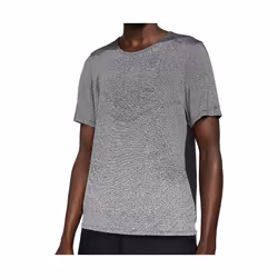 Maillot de sport Homme Nike Pinnacle - Gris/Noir - Coupe classique - Col rond - Manches courtes