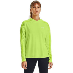 Sweat à capuche femme Under Armour Tech Twist Graphic - Vert - Fitness - Manches longues