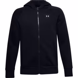 Sweat à capuche garçon Under Armour Rival Fleece Full Zip - noir/blanc - 6/8 ans