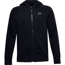 Sweat à capuche garçon Under Armour Rival Fleece Full Zip - noir/blanc - 6/8 ans