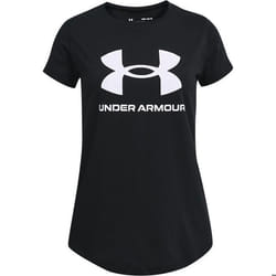 Maillot fille Under Armour manches courtes Sportstyle noir/blanc 12/14 ans