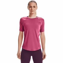 T-shirt femme - UNDER ARMOUR - Rush - Rose fuchsia - Matière intégrant des minéraux - Technologie Celliant