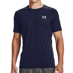 T-Shirt de Sport - Under Armour - HeatGear - Manches Courtes - Bleu Marine - Respirant