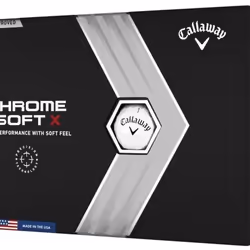 Balles de Golf - Callaway - Chrome Soft X - Blanches - Mixte - 12 unités