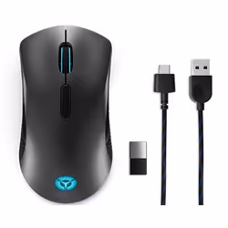 Lenovo Legion M600 Wireless Gaming, Ambidextre, Optique, RF Wireless + Bluetooth + USB Type-A, 16000 DPI, 1 ms, Noir