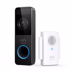 Eufy Video Doorbell 1080p, Noir, Blanc, Maison, IP65, 1600 x 1200 pixels, 5 m, 1080p