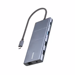 Anker Innovations A83880A1, USB Type-C, 3ˌ5mm, DisplayPort, HDMI, RJ-45, USB 2.0, USB 3.2 Gen 2 (3.1 Gen 2) Type-A, USB 3.2 G ...