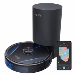 Eufy RoboVac LR30 Hybrid+, Sac à poussière, Noir, Rond, 3 L, 62 dB, 0,2 L