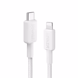 Anker 322, 1,8 m, Lightning, USB C, Mâle, Mâle, Blanc