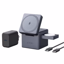 Anker Innovations Y1811G11, Intérieure, Secteur, USB, Recharge sans fil, 1,5 m, Noir