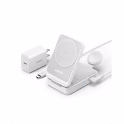 Anker B2557321 chargeur d'appareils mobiles Écouteurs, Casque, Smartphone, Smartwatch Blanc Secteur Recharge sans fil Charge rapide Intérieure
