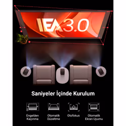 Anker Nebula Mars 3 Air Akıllı Taşınabilir Wifi Kablosuz Projeksiyon Cihazı vidéo-projecteur Module de projecteur 400 ANSI lumens LCD 1080p (1920x1080) Noir - Vue supplémentaire 4