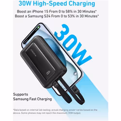 Anker Power Bank 10000mAh 30W USB-C L Cable Noir