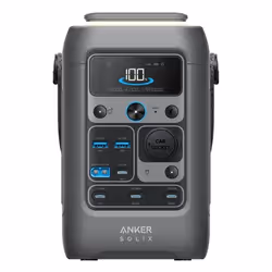 Anker Solix C300 DC, Phosphate de fer lithié (LiFePo4), 90000 mAh, Allume-cigare, Solaire, 288 Wh, Power Delivery 3.1, 300 W