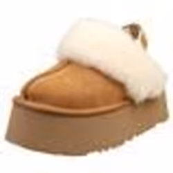 Sandale Femme UGG FUNKETTE - Cuir suède - Châtaigne - Bride élastique avec graphisme UGG