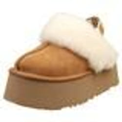 Sandale Femme UGG FUNKETTE - Cuir suède - Châtaigne - Bride élastique avec graphisme UGG