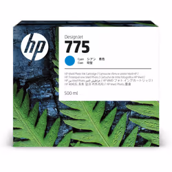 HP 775 Cartouche d'encre cyan - 500 ml, Rendement standard, 500 ml, 1 pièce(s), Paquet unique