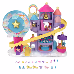 Polly Pocket – COFFRET PARC D’ATTRACTIONS ARC-EN-CIEL, Action/Aventure, 4 an(s), Multicolore, Plastique