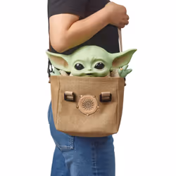 Star Wars The Mandalorian Figurine Peluche L’Enfant Sonore Et Son Sac