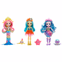 Royal Enchantimals ROYAL – ROYAUME DE L’OCÉAN – RADIA POISSON ARC-EN-CIEL ET FLO, Mini poupée, Femelle, 4 an(s), Fille, 160 m ...