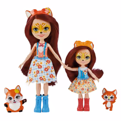 Enchantimals FELICITY FOX&amp; FLICK FEANA FOX &amp; MIXTE Dolls, Mini poupée, Femelle, 4 an(s), Fille, 165 mm, 98 kg