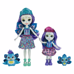 Enchantimals PATTER PEACOCK &amp; FLAP PIERAPEACOCK &amp; FEATHER Dolls, Mini poupée, Femelle, 4 an(s), Fille, 161 mm, 98 kg
