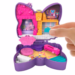 Polly Pocket Coffret Scène Pailletée, Action/Aventure, 4 an(s), Multicolore, Plastique