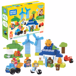 MEGA BLOKS Ville Verte Coffret De Construction Maison Écologique, Jeu de construction, 1 an(s), Plastique, 92 pièce(s), 1,35  ...