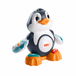 Fisher-Price Linkimals Valentin Le Pingouin, Animal électronique pour enfants, 0,8 an(s), Français, Multicolore