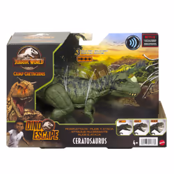 Jurassic World Ceratosaurus Attaque Sonore, 4 an(s), Le monde de Jurassic, Vert