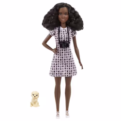 Barbie Poupée Photographe Animalière, Poupée mannequin, Femelle, 3 an(s), Fille, 277 mm, Multicolore