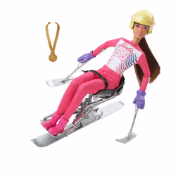 Barbie Poupée Skieuse Paralympique, Poupée mannequin, Femelle, 3 an(s), Fille, 113,7 mm, Multicolore