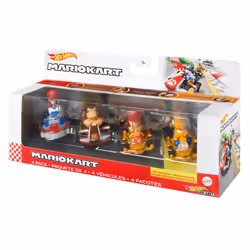 Hot Wheels Mario Kart Coffret De 4 Véhicules, Voiture, 3 an(s), Plastique, Multicolore