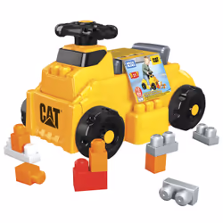 MEGA BLOKS – Porteur et Construction CAT, 1 an(s), 4 roue(s), Noir, Jaune