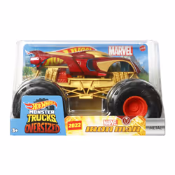 Hot Wheels Monster Trucks Oversized Iron Man, Monster truck, 3 an(s), Or, Rouge